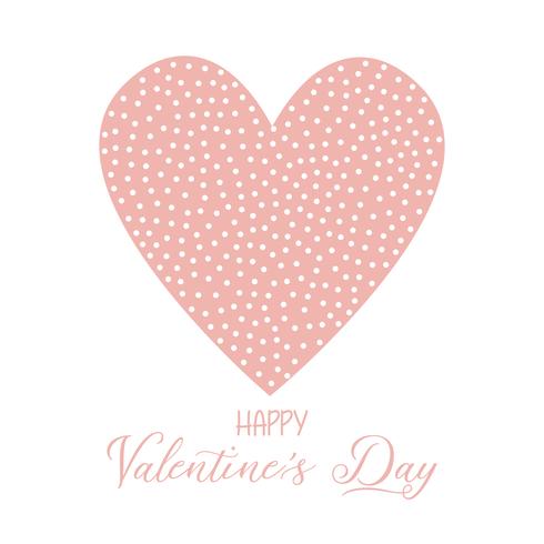 Valentine's Day background with spotted heart vector