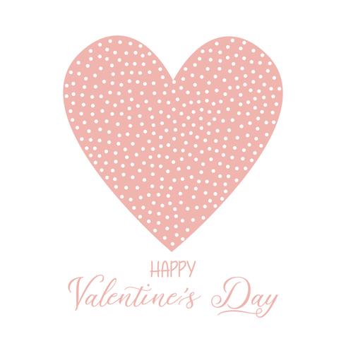 Valentine's Day background with spotted heart vector