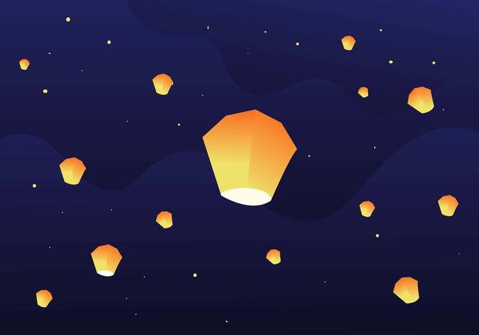 Taiwan Sky Lantern vector