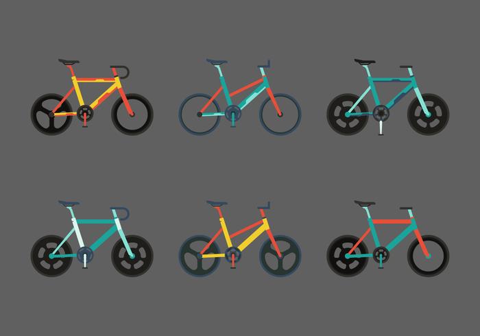 Conjunto de bicicleta vector