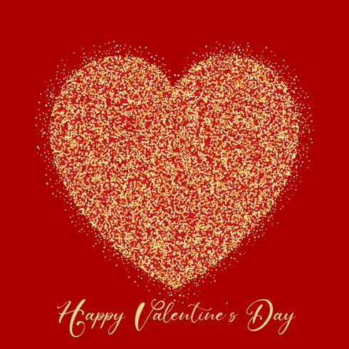 Valentine's Day glitter heart  vector