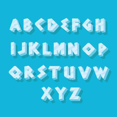 Icy Alphabets Vector Pack