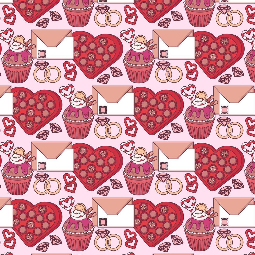 Vector Valentine's Day Seamless Pattern