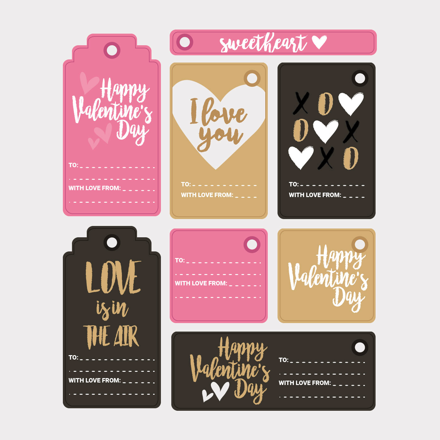 Vector Valentine's Day Gift Tags 273797 Vector Art at Vecteezy