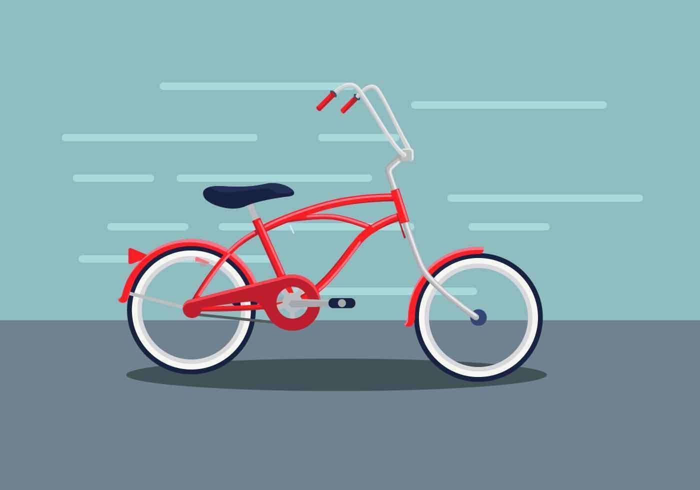 Red Bicycle Against Wall vector