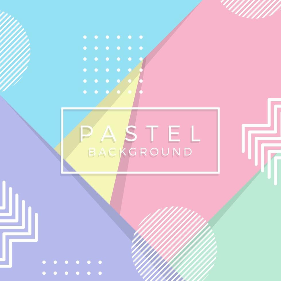 Flat Geometric Pastel Vector Background