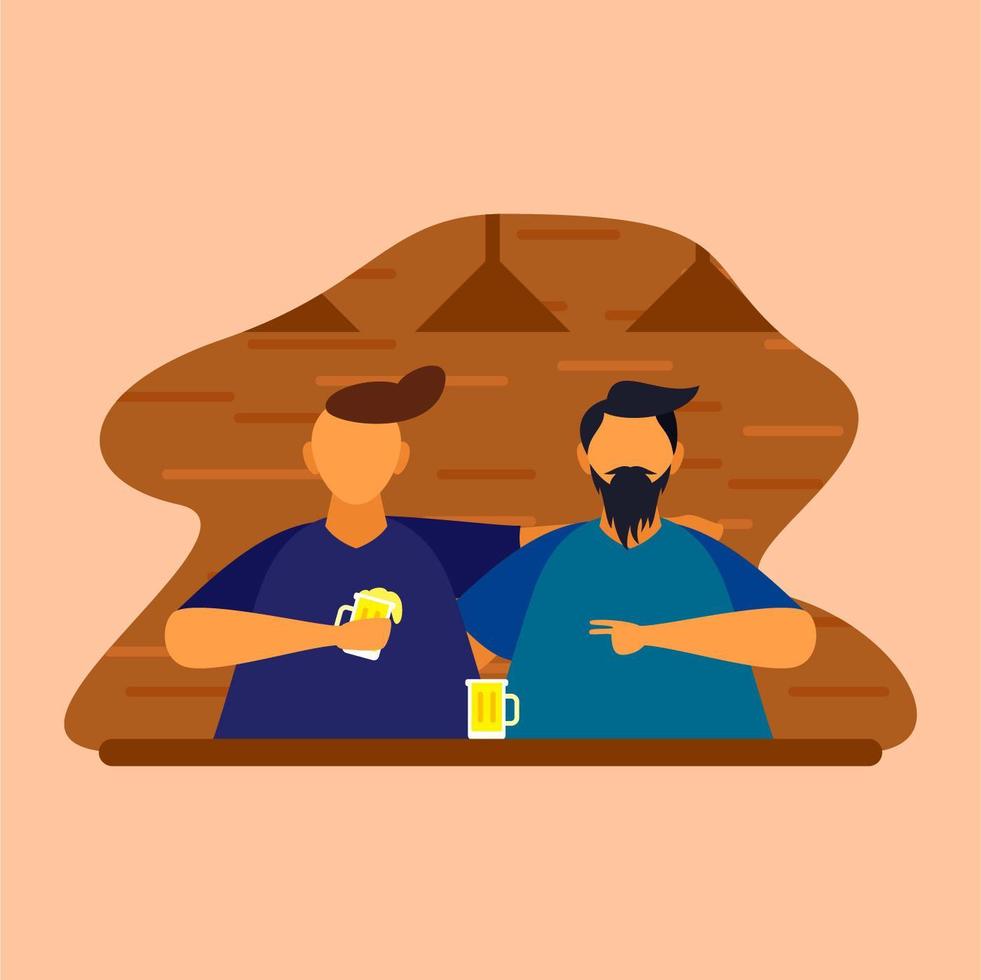 guys drinking beer vector