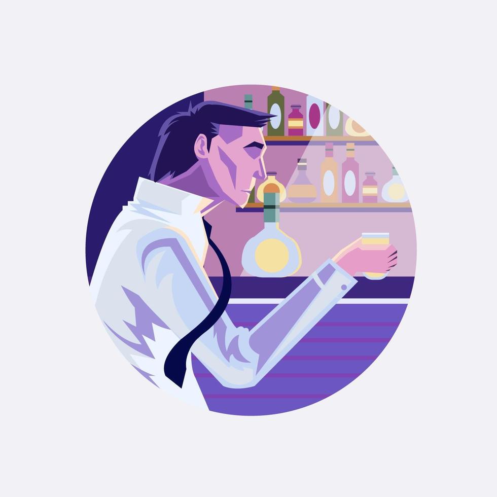 Guy Drinking Beer vector