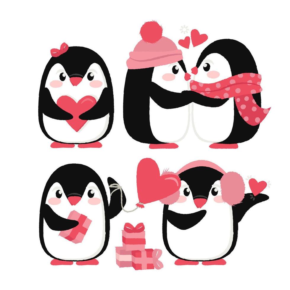Vector Cute Penguins Download Free Vectors Clipart