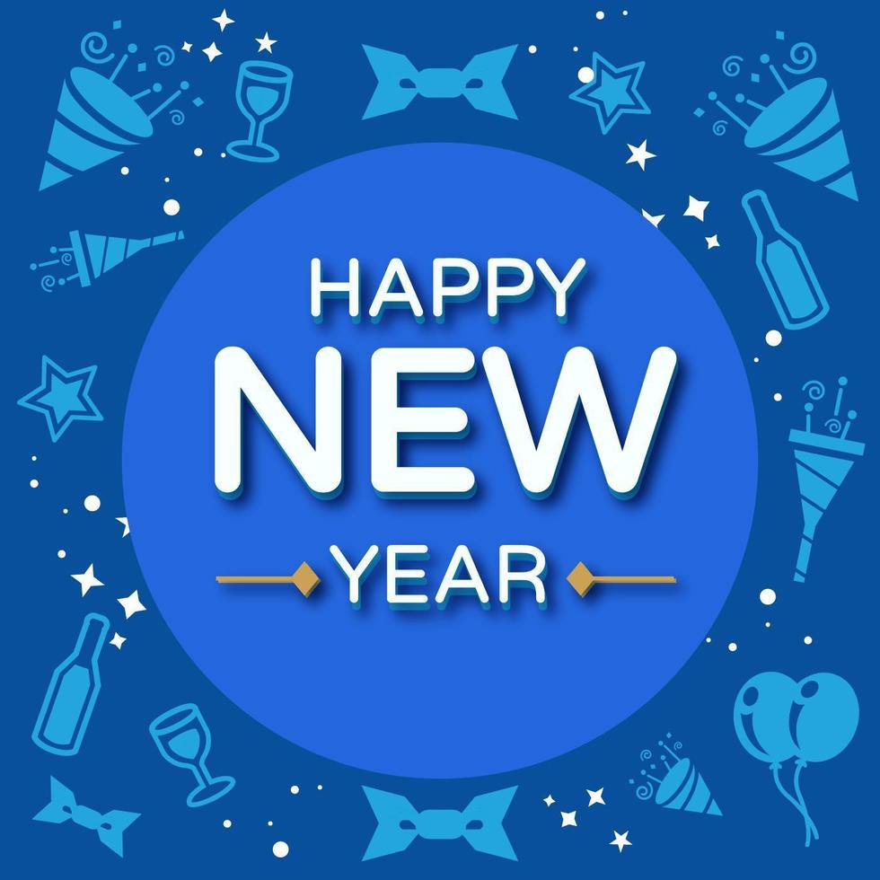 Happy New Year Instagram Post vector