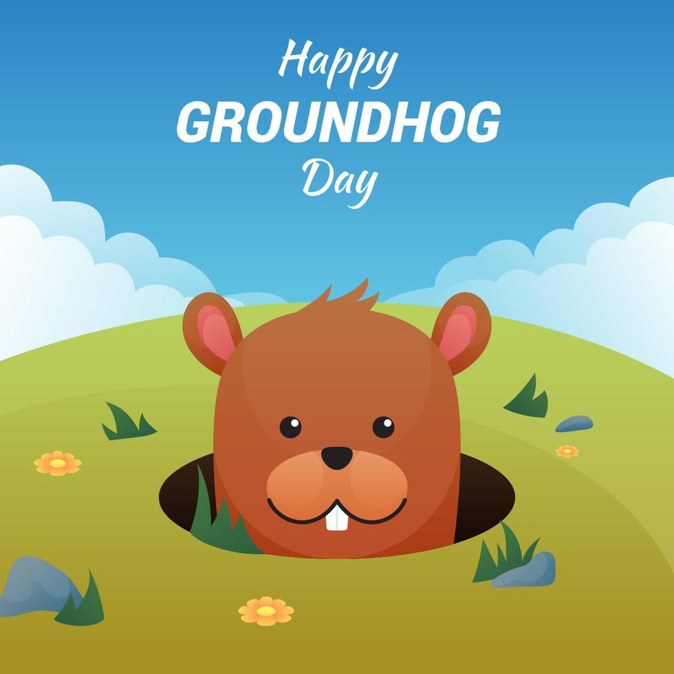 Groundhog day vector