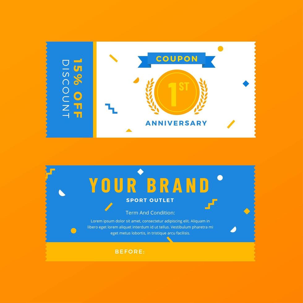 Sport Shop Fashion Discount Coupon Template 274073 Vector Art at Vecteezy