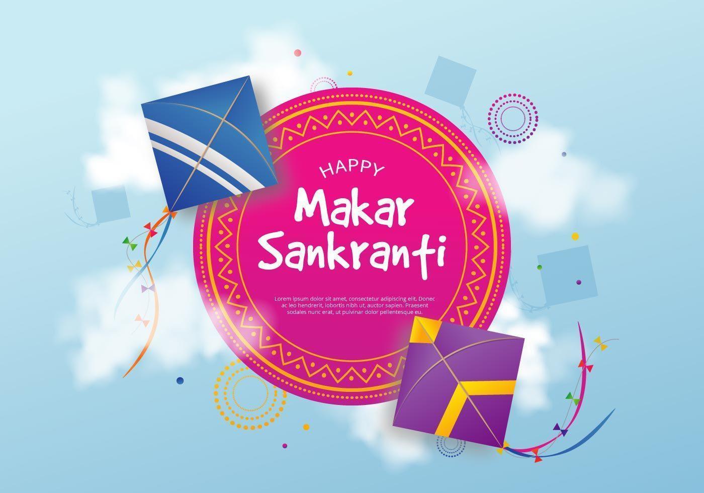 Makar Sankranti Illustration Vect vector