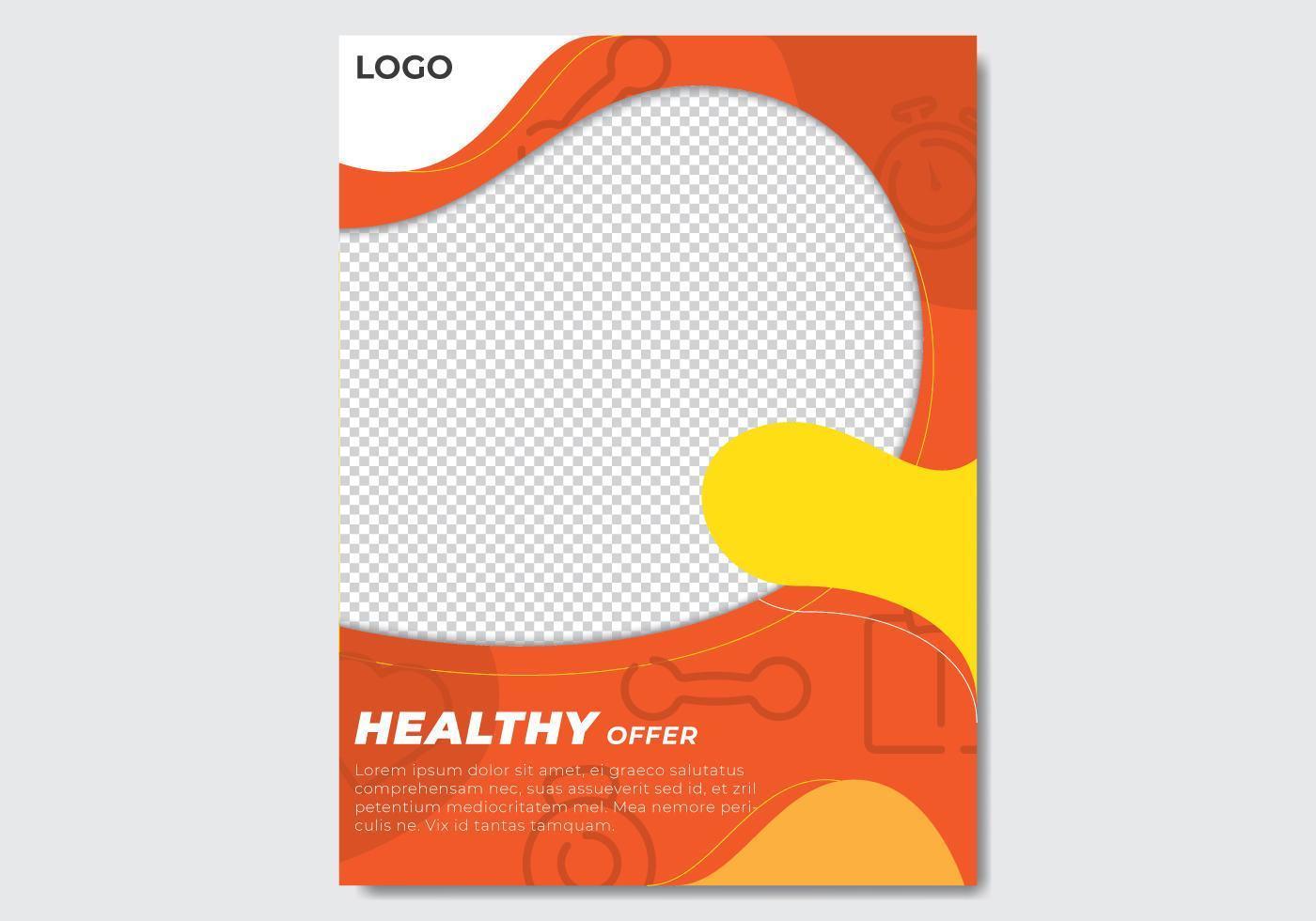 Abstract Orange Flyer vector