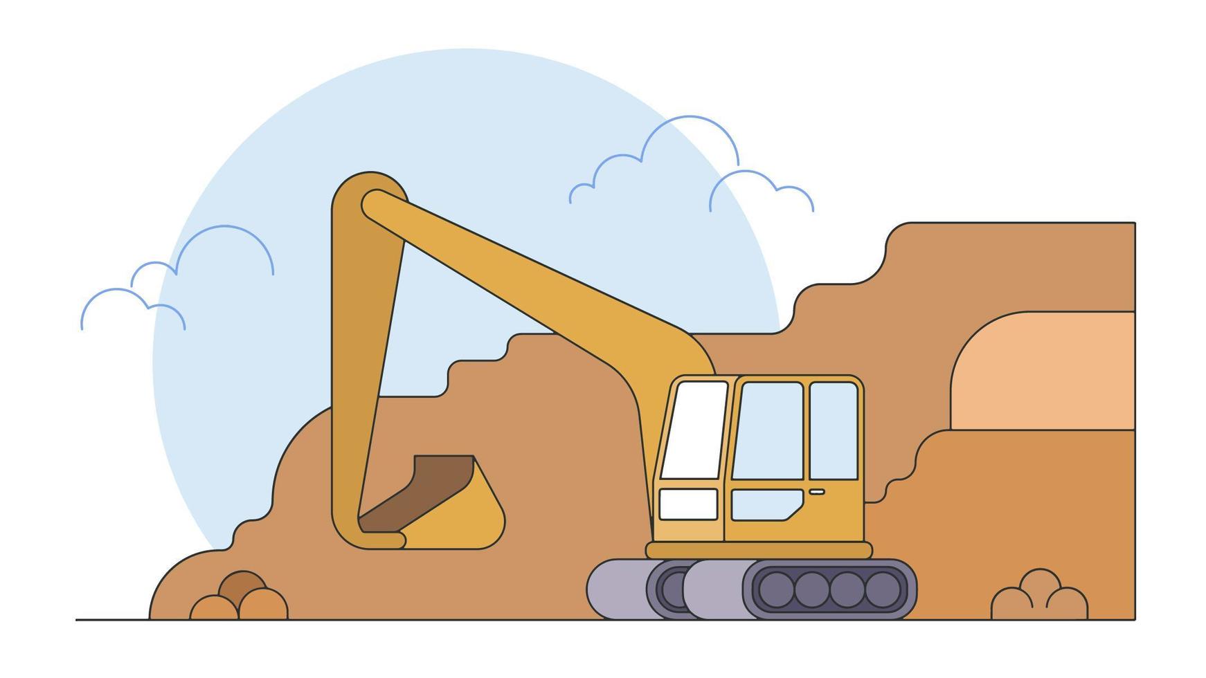 Backhoe Vector