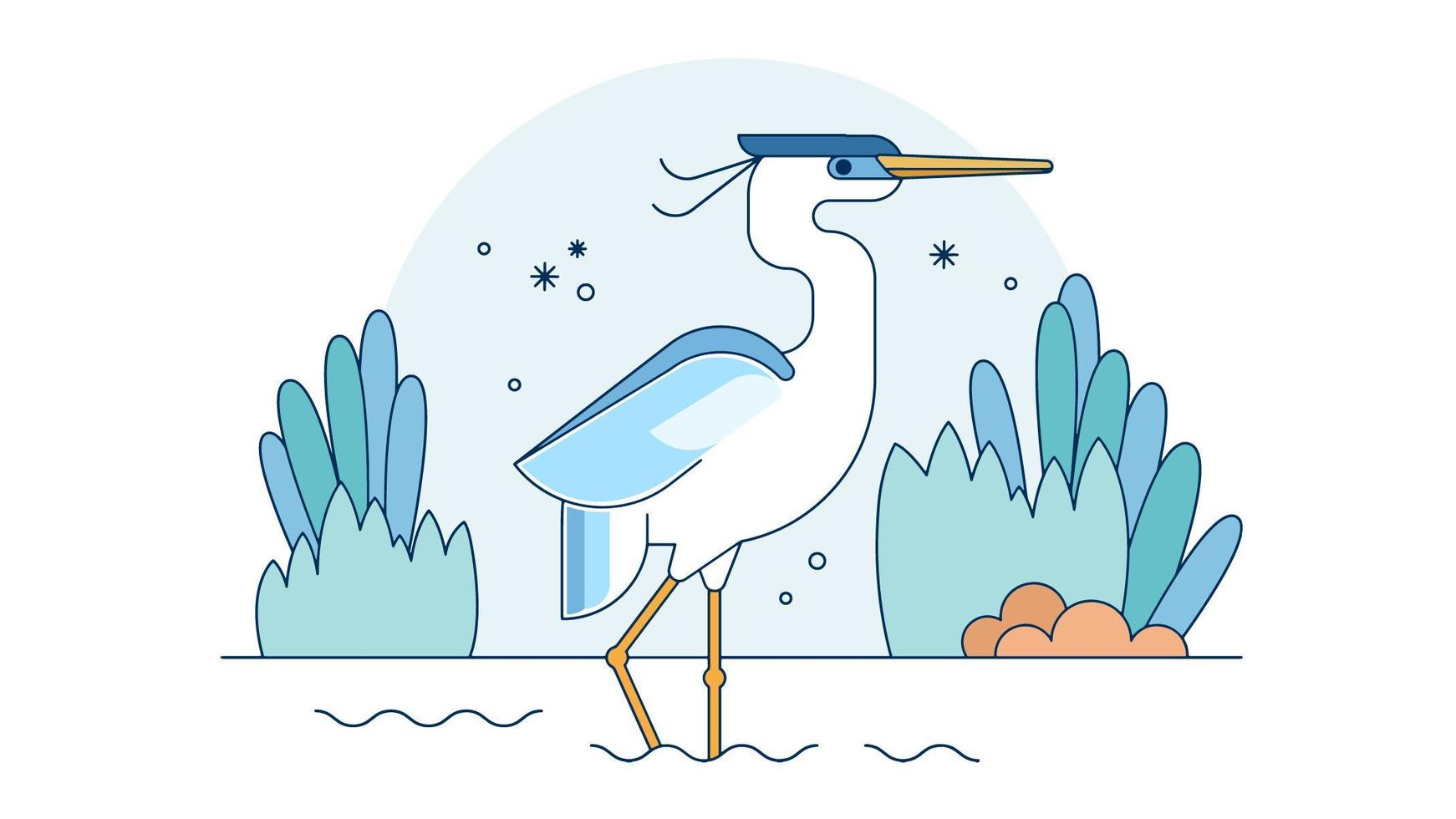 Blue Heron Vector 274183 Vector Art at Vecteezy