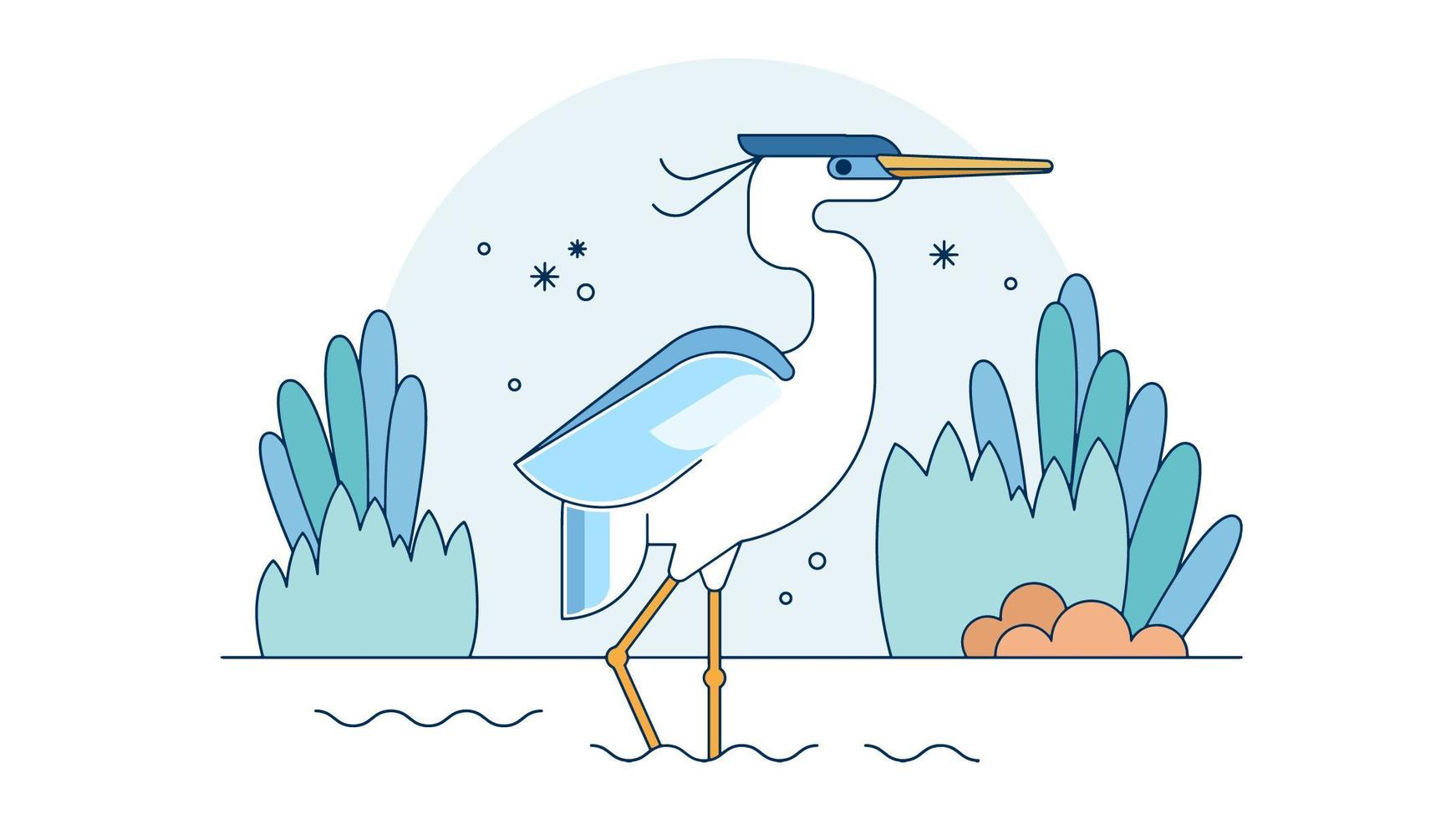 Blue Heron Vector