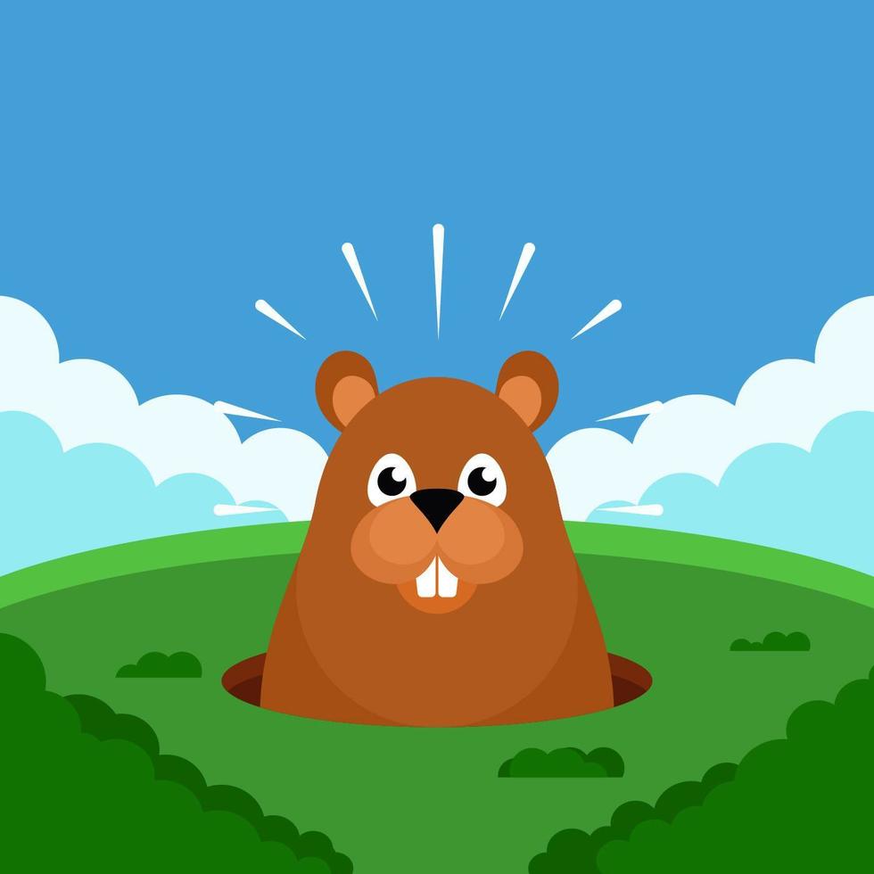 Groundhog day vector