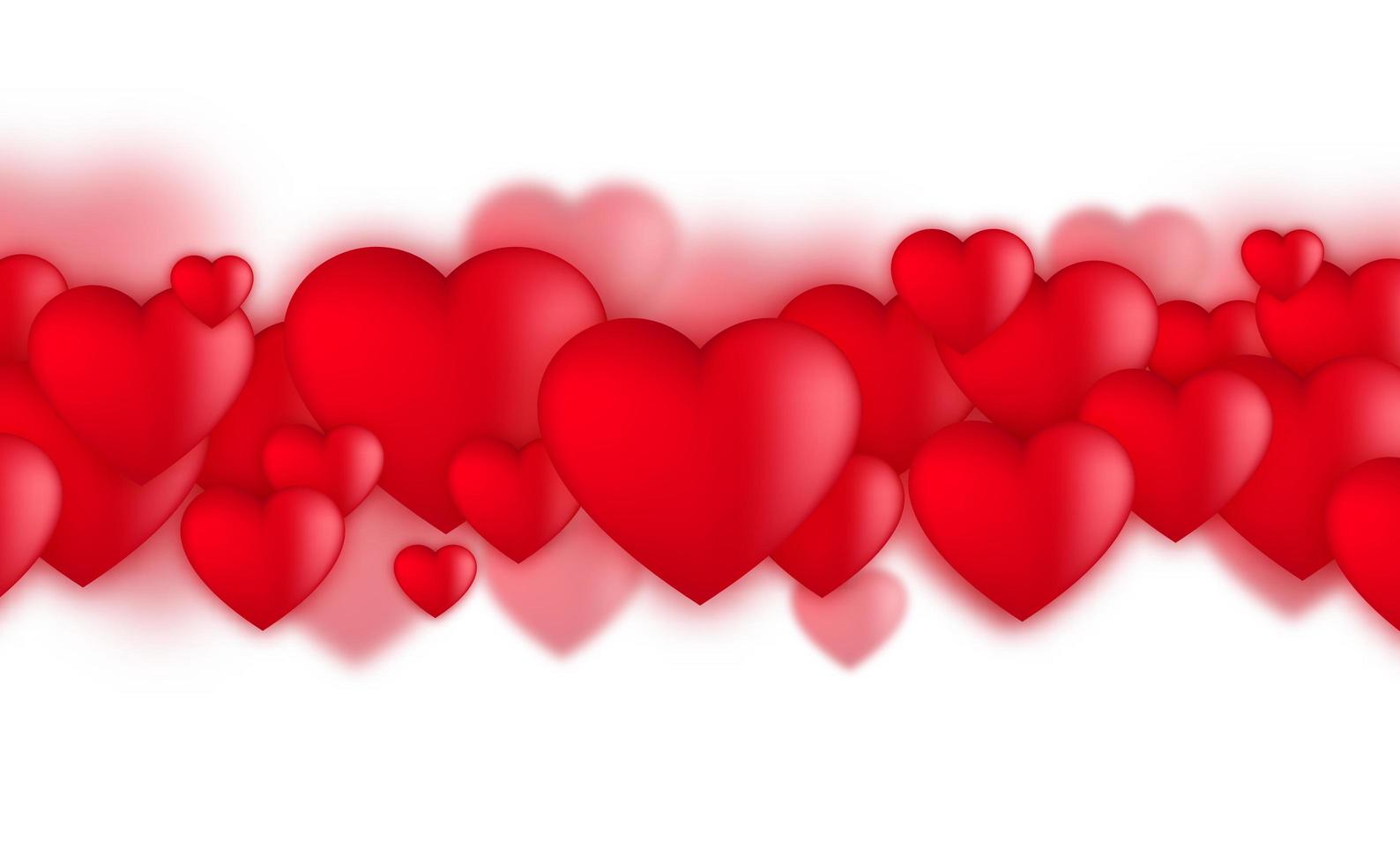 Valentines day hearts, Love balloons on white background vector