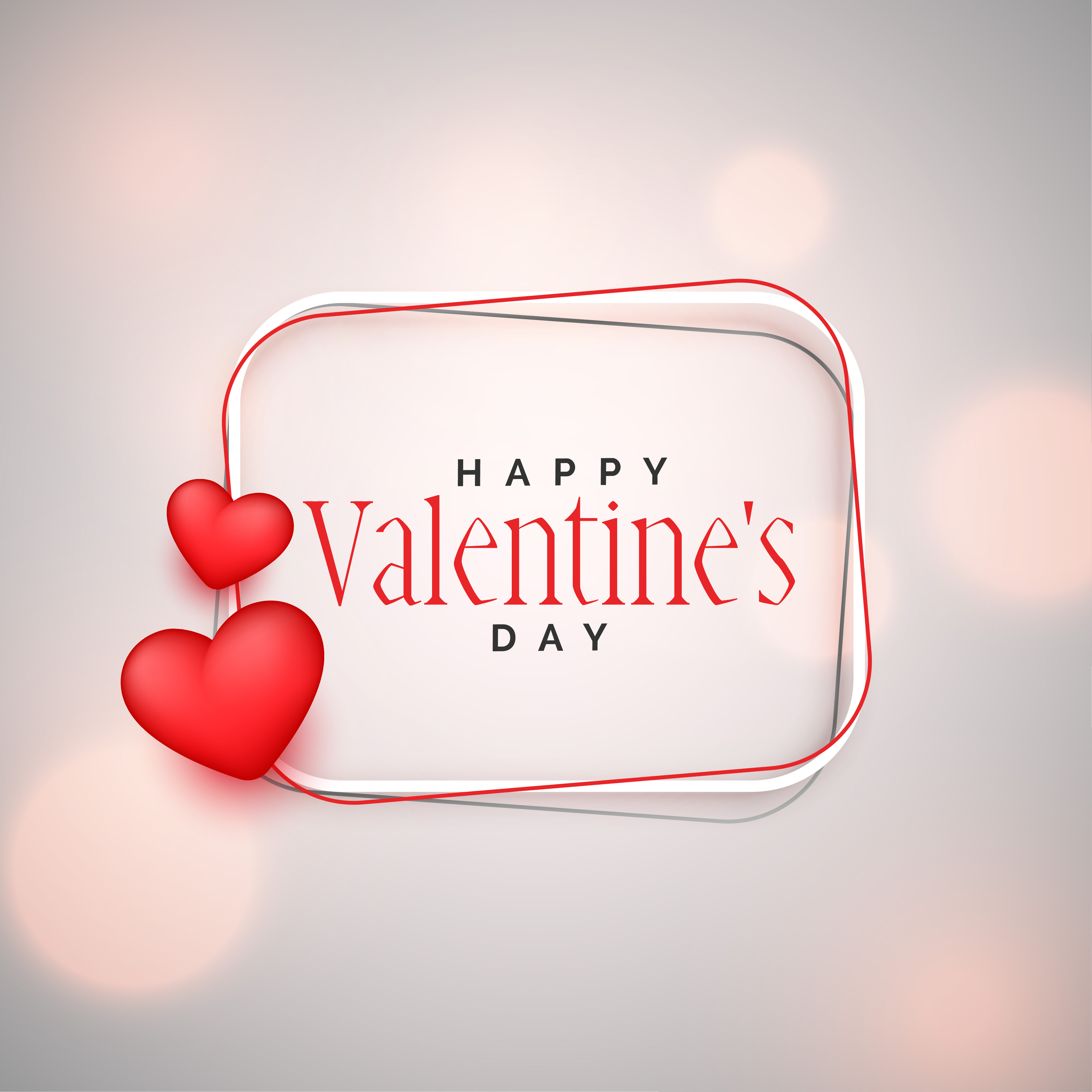 Download happy valentines day background with 3d hearts - Download ...