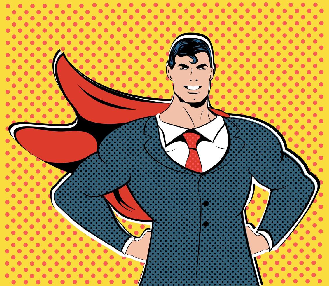 Businessman superhero work flight business concept  vector