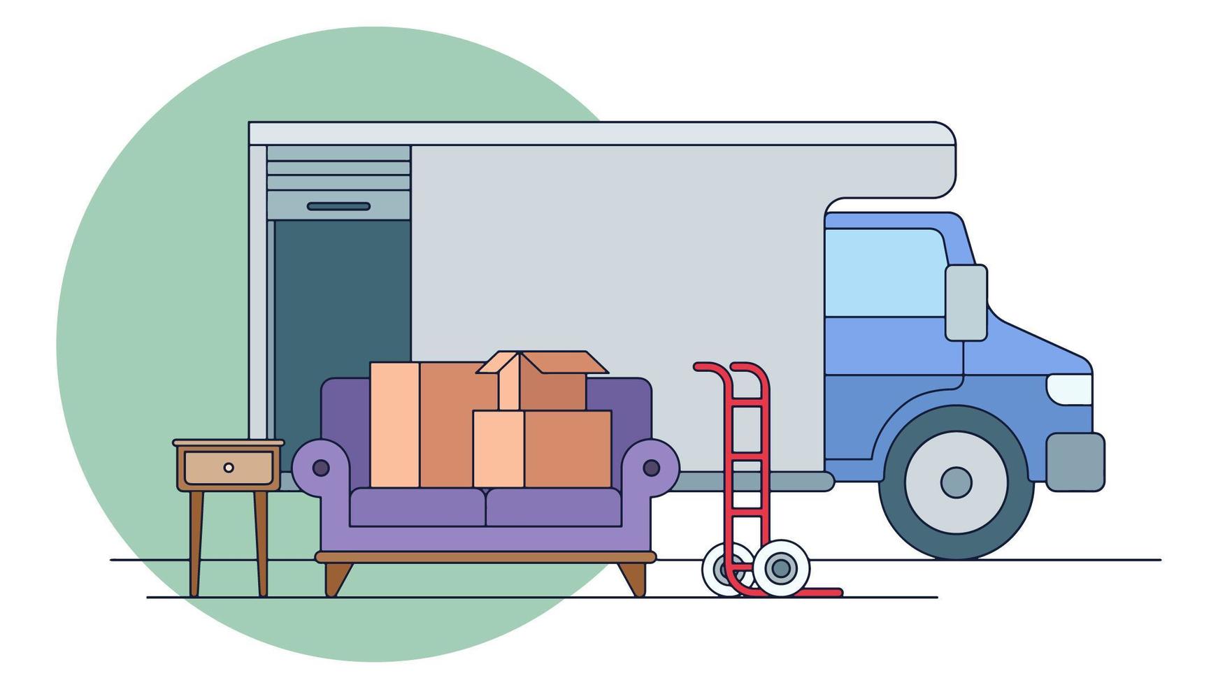 Moving Truck Vector