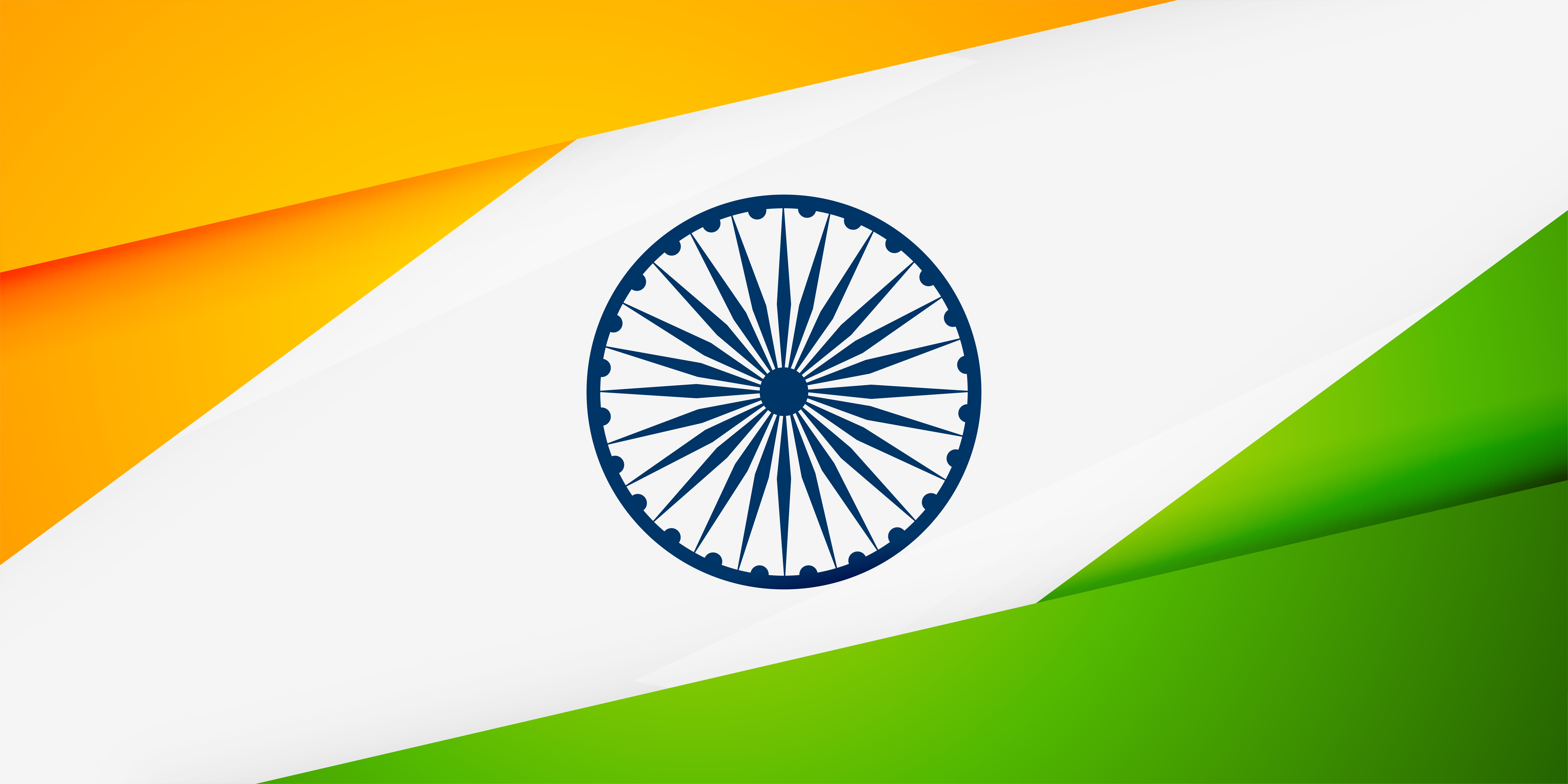 Download indian flag in geometric style banner - Download Free ...