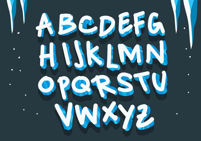 Icy Alphabet vector