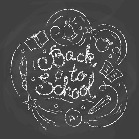 Back to school card. Vector illustration