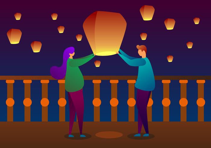 Awesome Taiwan Sky Lantern Vectors