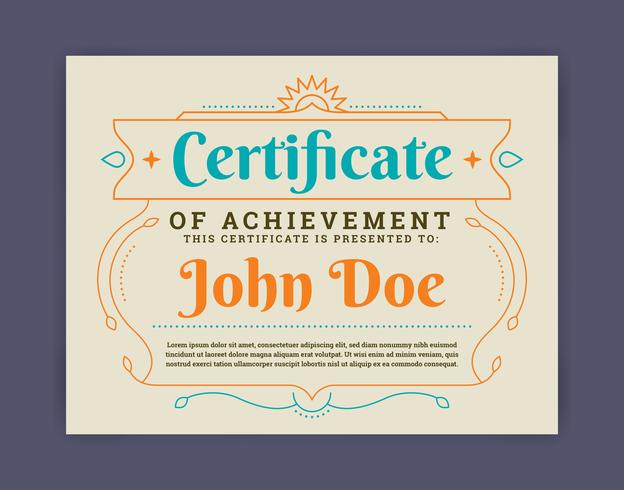 Certificate template vector