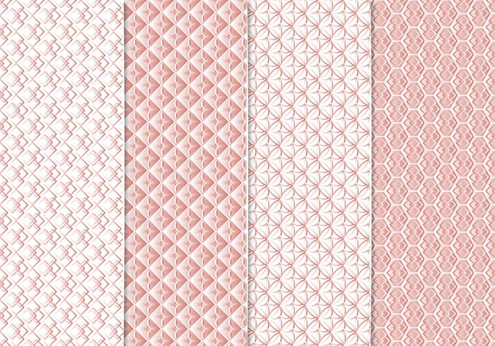 Rose Gold Seamless Patterns vector