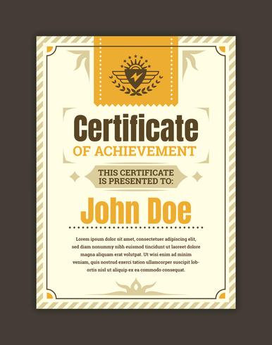 Certificate template vector