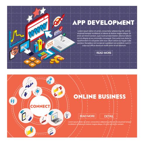 illustration of info graphic business concept in isometric 3d graphic vector