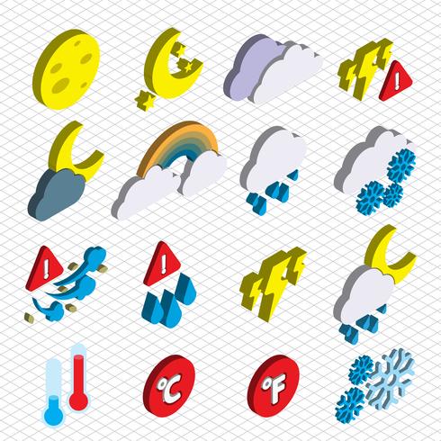 illustration of info graphic weather icons set concept vector