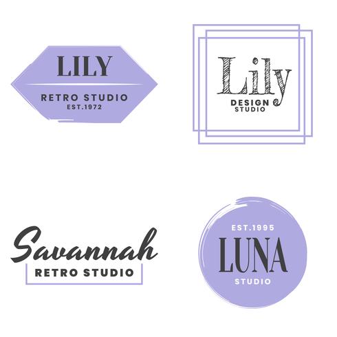 Feminine Vintage Retro Vector Logo