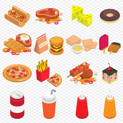 illustration of info graphic junk food concept vector
