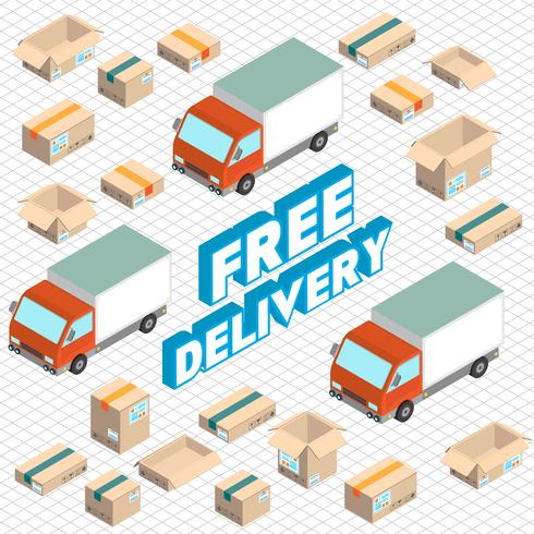 illustration of info graphic delivery car concept vector
