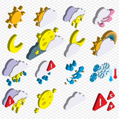 illustration of info graphic weather icons set concept vector