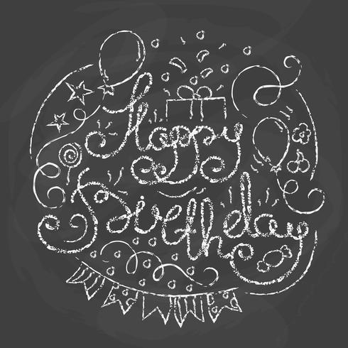 Feliz cumpleaños diseño tipográfico. vector