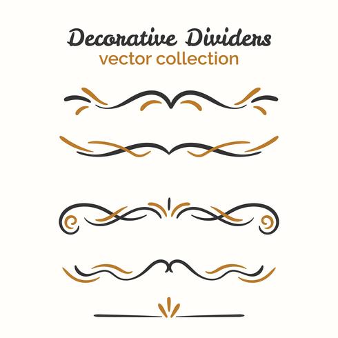 Ornamental decorative element set vector