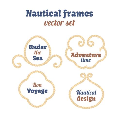 Nautical frames set vector