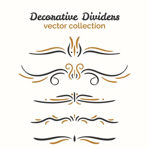 Ornamental decorative element set vector