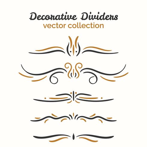 Ornamental decorative element set vector