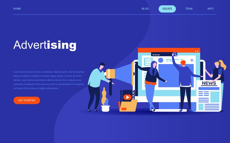 Modern flat design concept of Advertising and Promotion vector