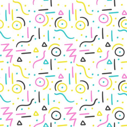 Memphis pattern design vector