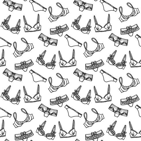 Lingerie seamless pattern vector