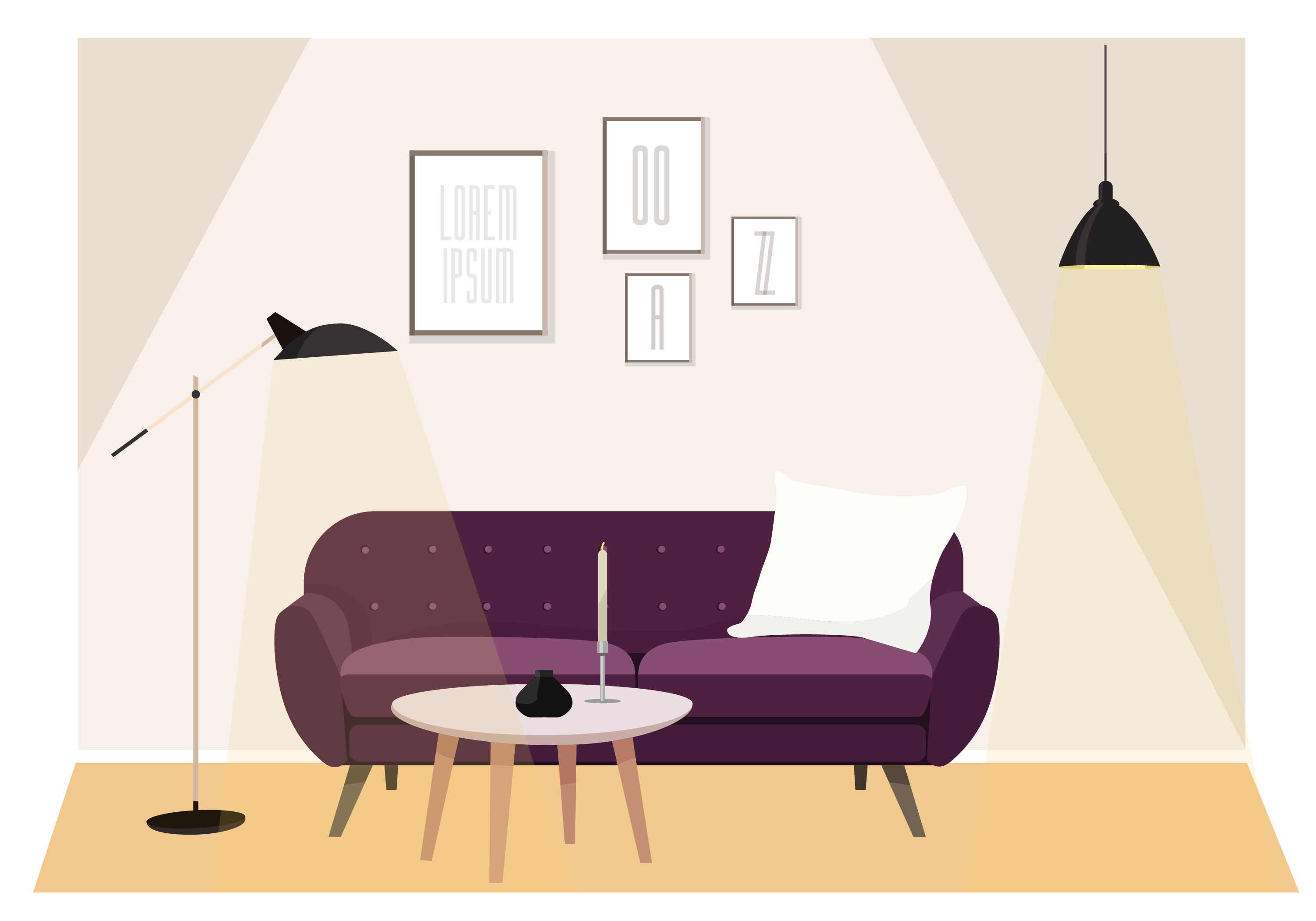 Vector Livingroom Illustration 275123 Vector Art at Vecteezy