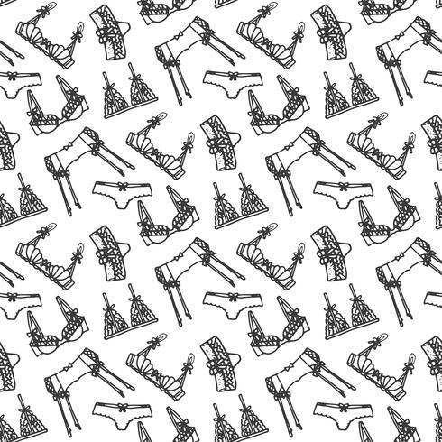 Lingerie seamless pattern vector