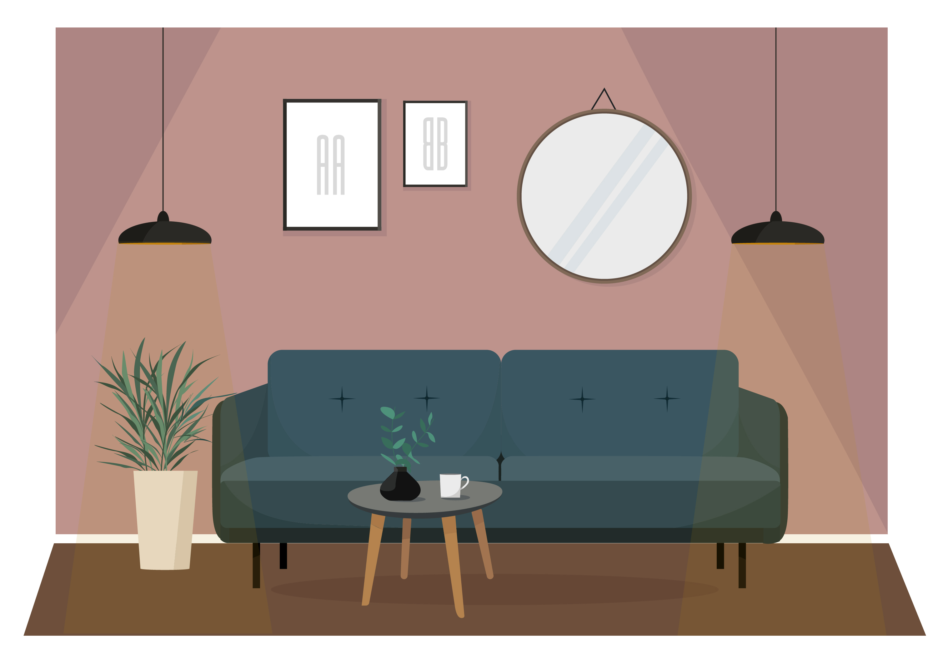 living room vector illustration download